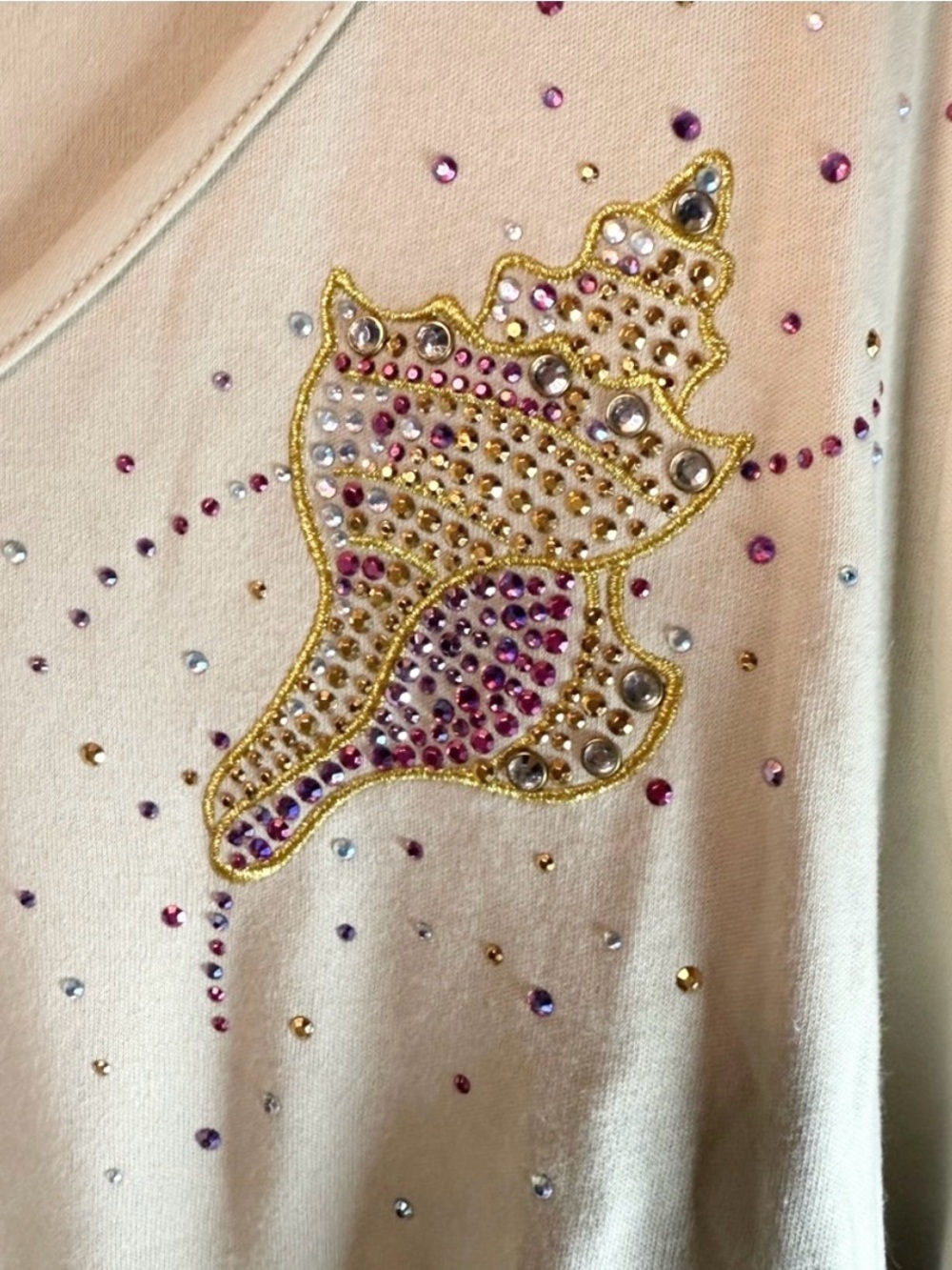 🌟🐚Quacker Factory Sparkle Shell Tee🌟🐚 - Picture 3 of 6